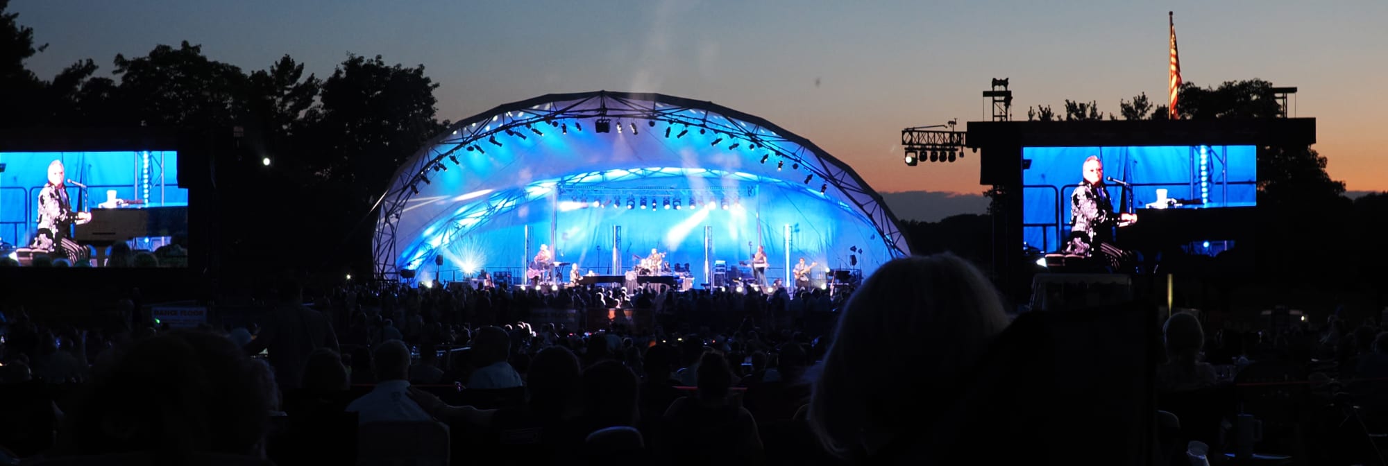 outdoor concert venue at sunset Provo